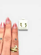10K Gold 3-Stars Stud Earrings