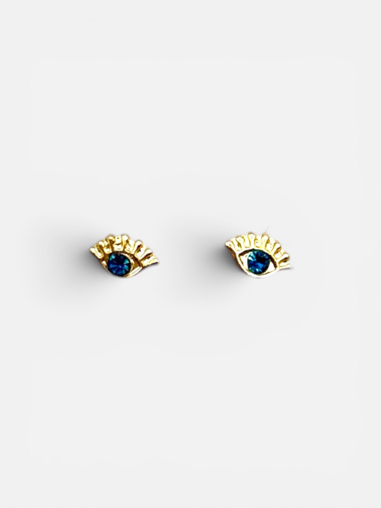 10K Gold God's Eyes Stud Earrings