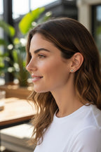 10K Gold God's Eyes Stud Earrings