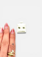 10K Gold God's Eyes Stud Earrings
