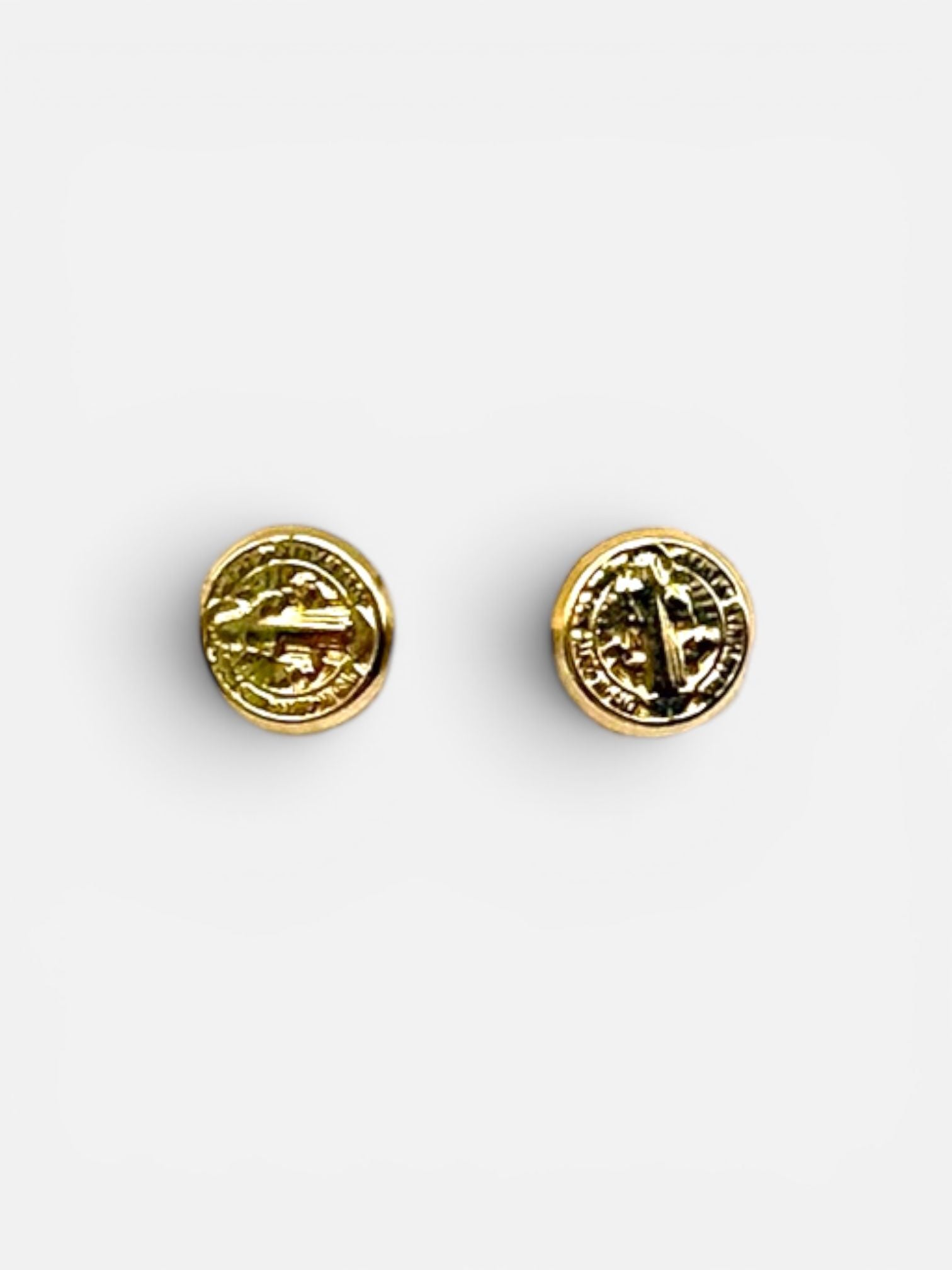 10K Gold St Benedict Stud Earrings
