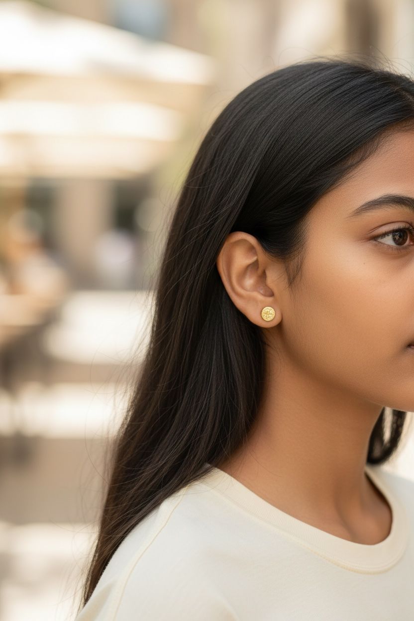10K Gold St Benedict Stud Earrings