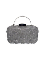 Pearl Treasure Silver Clutch