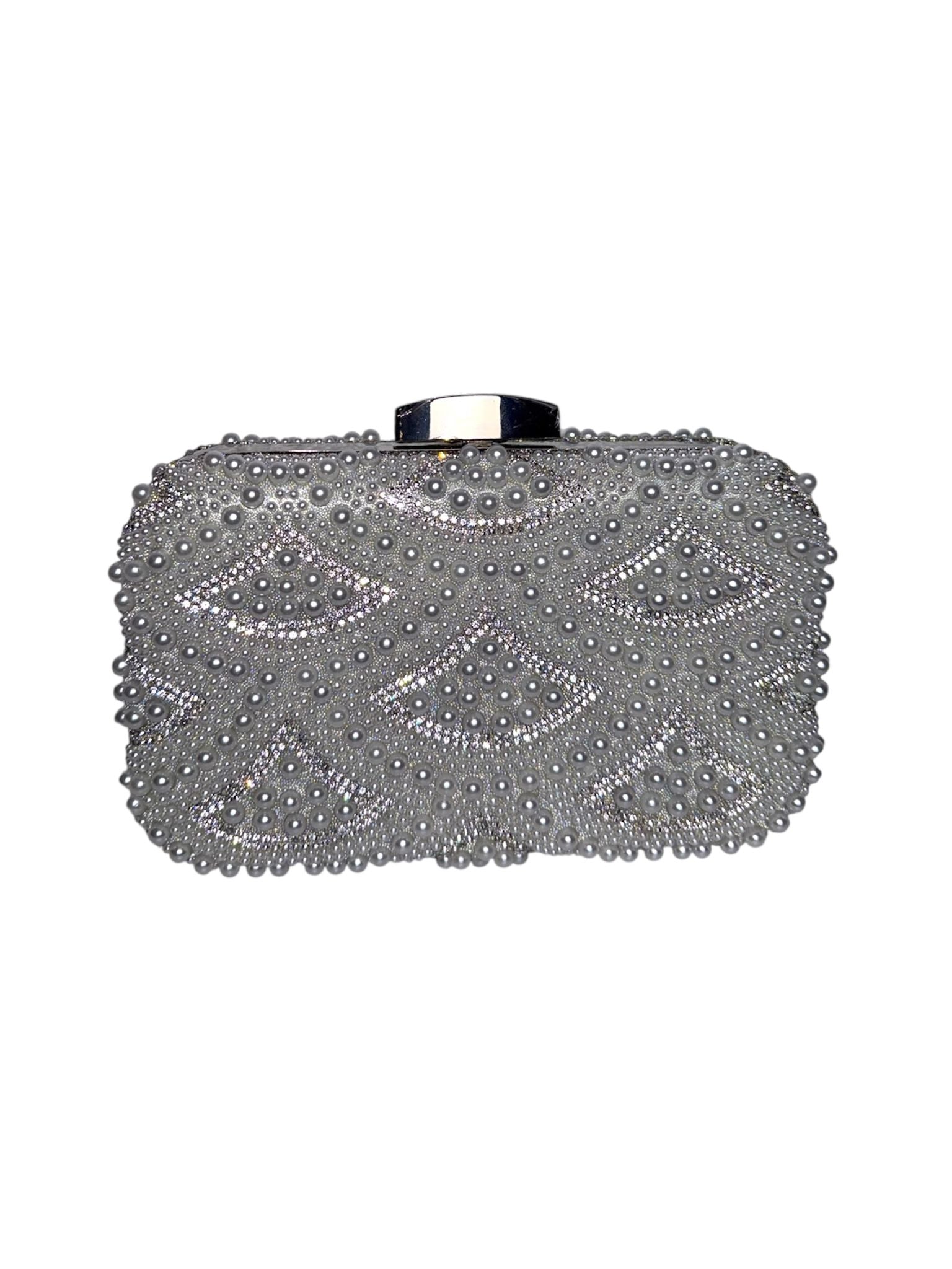 Pearl Treasure Silver Clutch