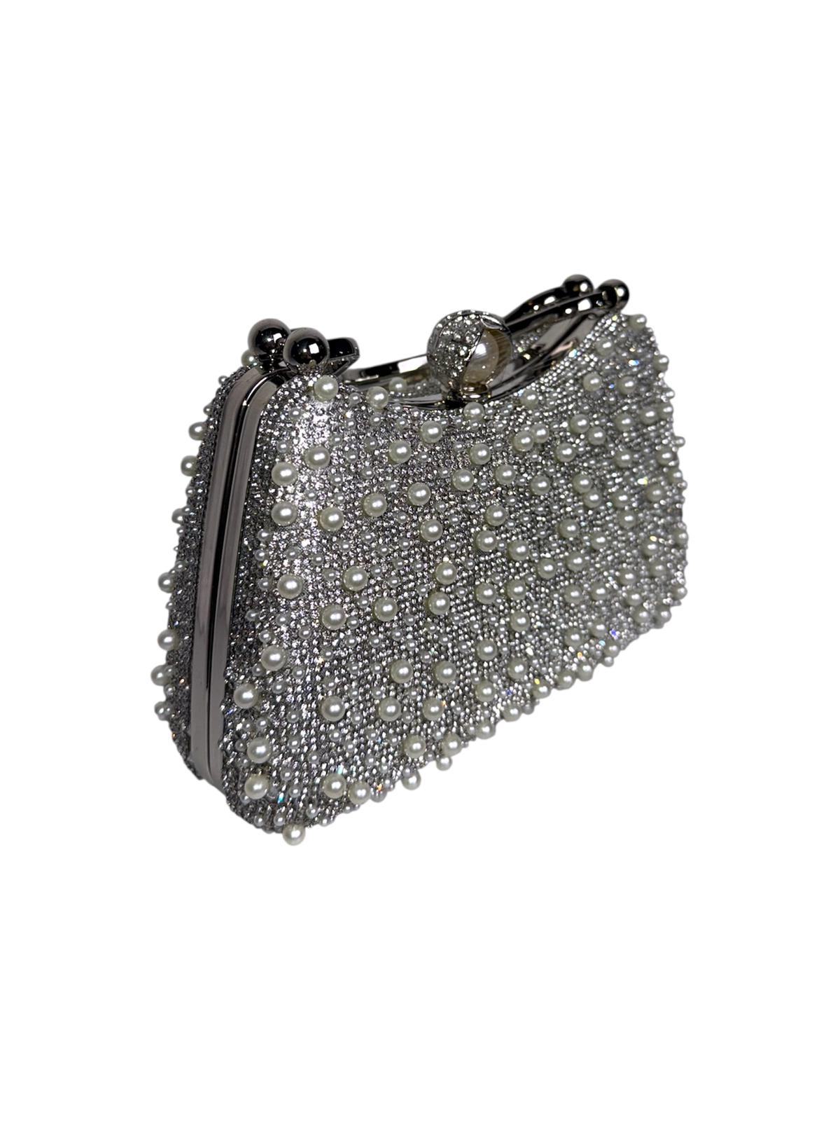 Estella Silver Clutch