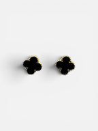10K Gold Clover Stud Earrings