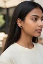 10K Gold Clover Stud Earrings