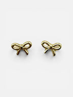 10K Gold Bow Stud Earrings