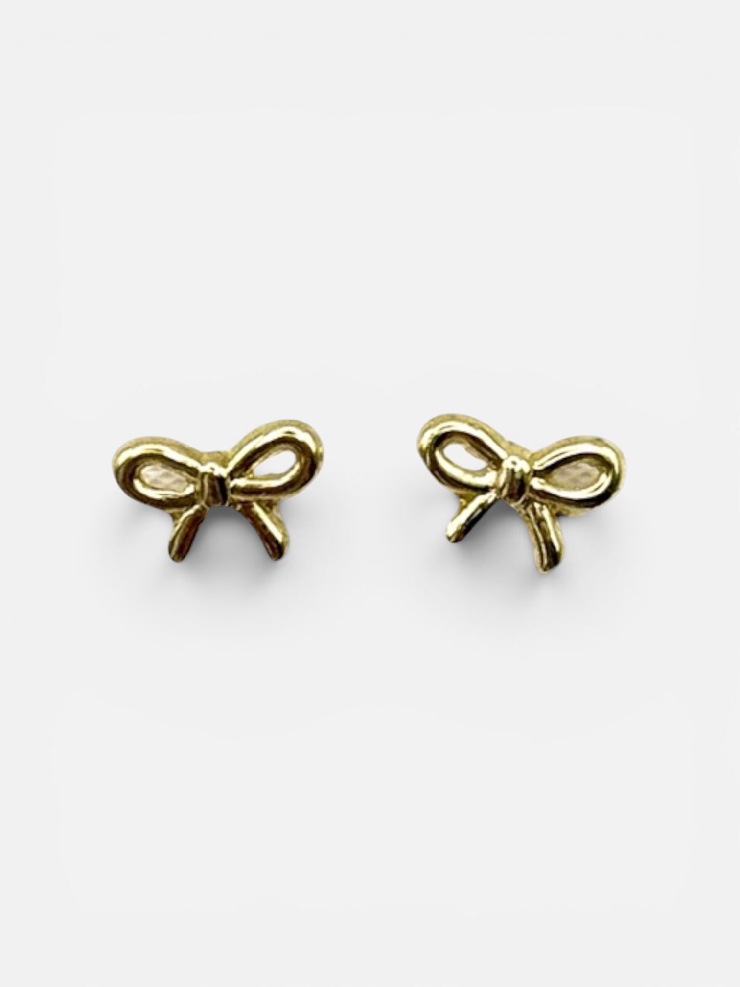 10K Gold Bow Stud Earrings