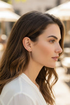 10K Gold Feather Stud Earrings