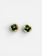 10K Gold Flower Stud Earrings