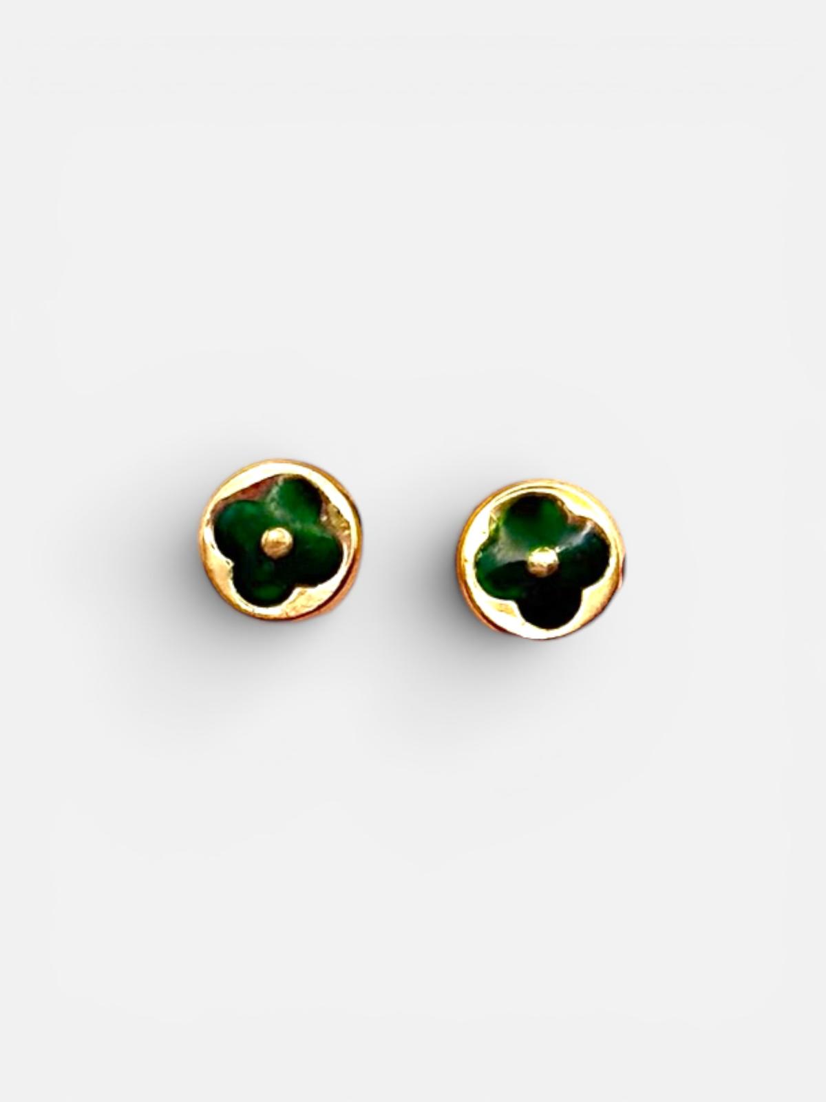 10K Gold Flower Stud Earrings