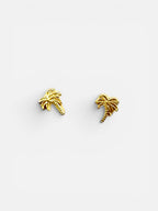 10K Gold Palm Tree Stud Earrings