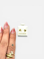 10K Gold Palm Tree Stud Earrings