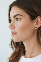 10K Gold Clover Stud Earrings