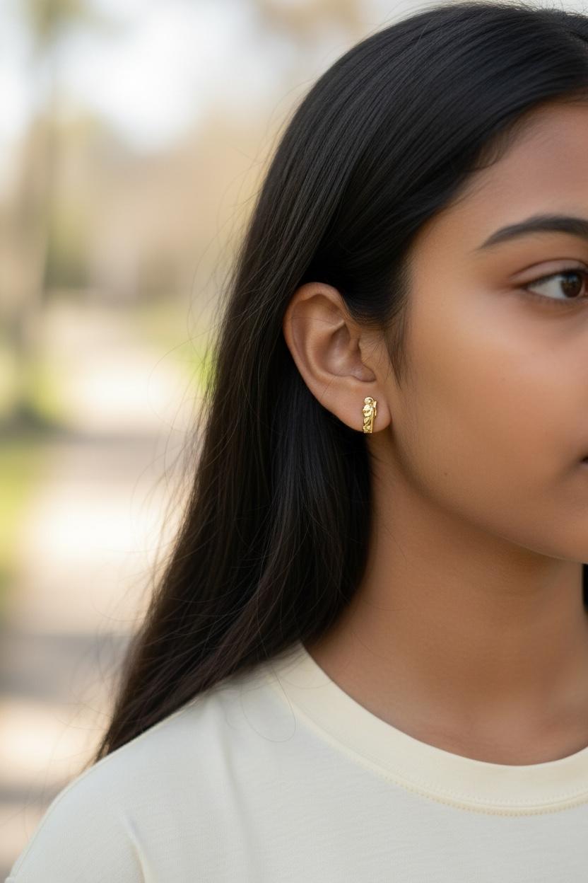 10K Gold St Benedict Stud Earrings