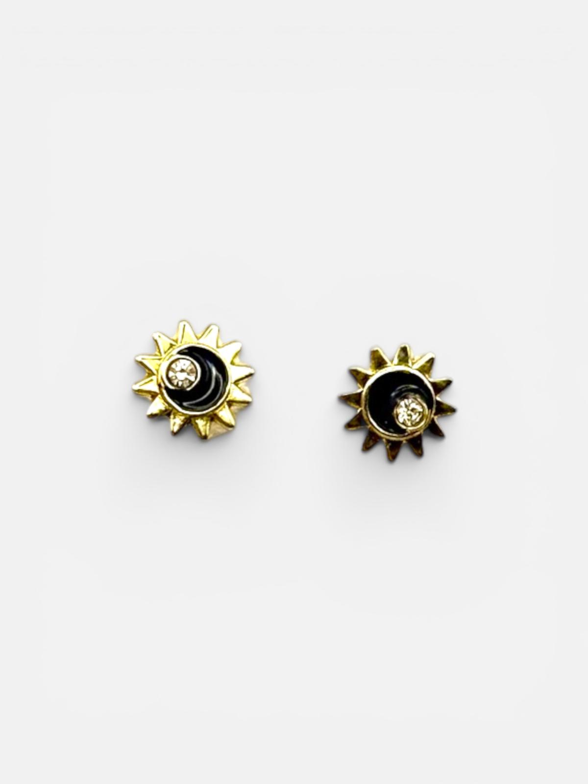 10K Gold Sun Stud Earrings