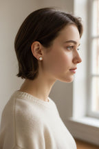 10K Gold Clover Stud Earrings