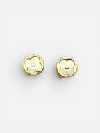 10K Gold Flower Stud Earrings