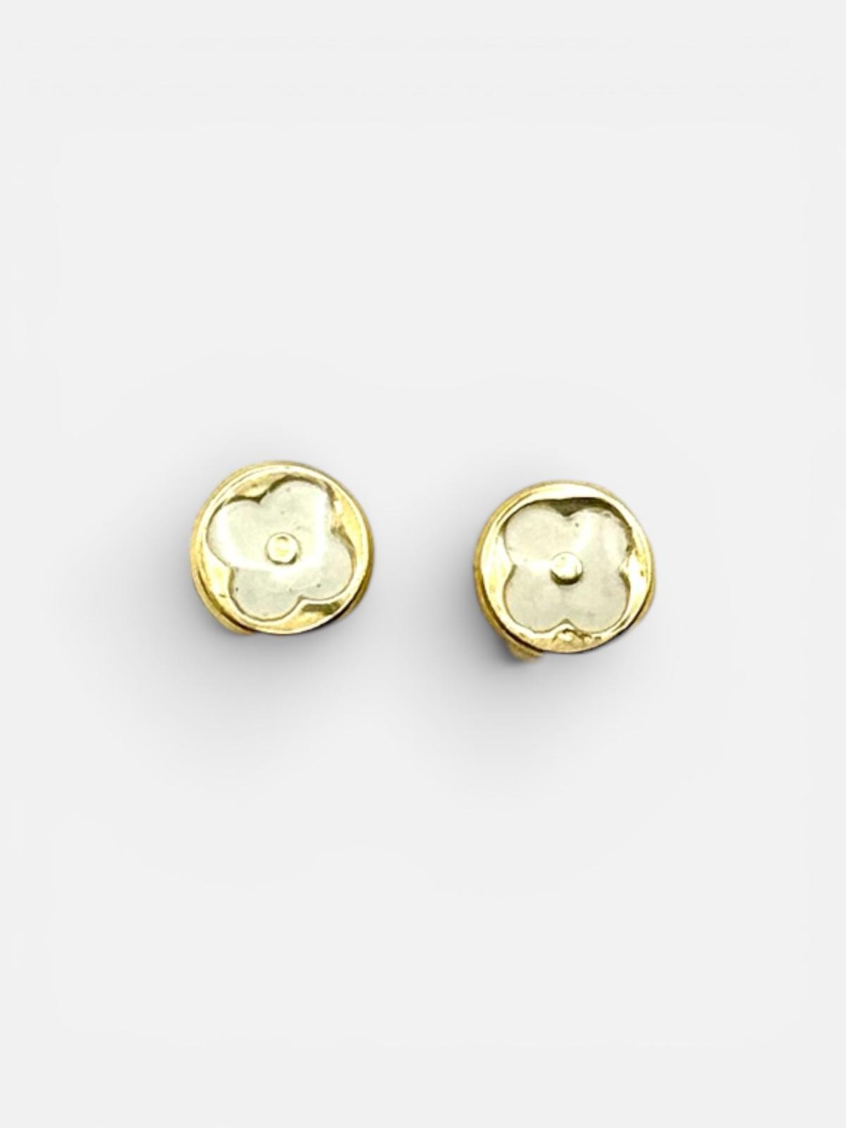 10K Gold Flower Stud Earrings